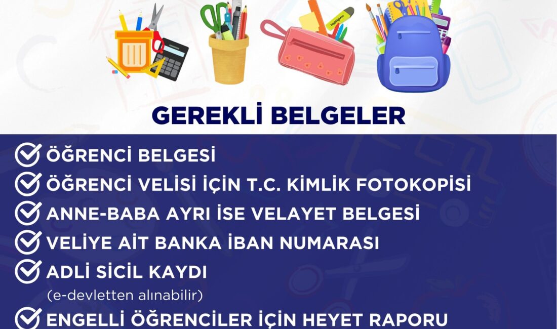 Ihtiyac sahibi ailelere yönelik kırtasiye yardımı başvuruları başladı. Bu yardım,