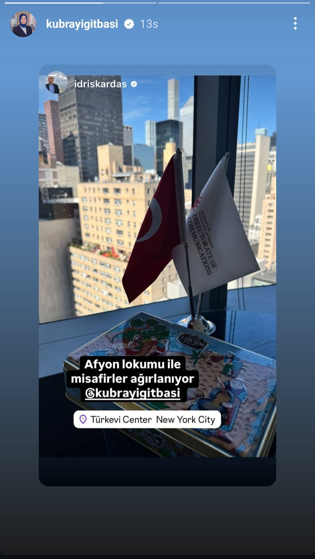 Afyon lokumu Türkevi’nde. Cumhurbaşkanı Recep Tayyip Erdoğan’ın New York’ta Birleşmiş