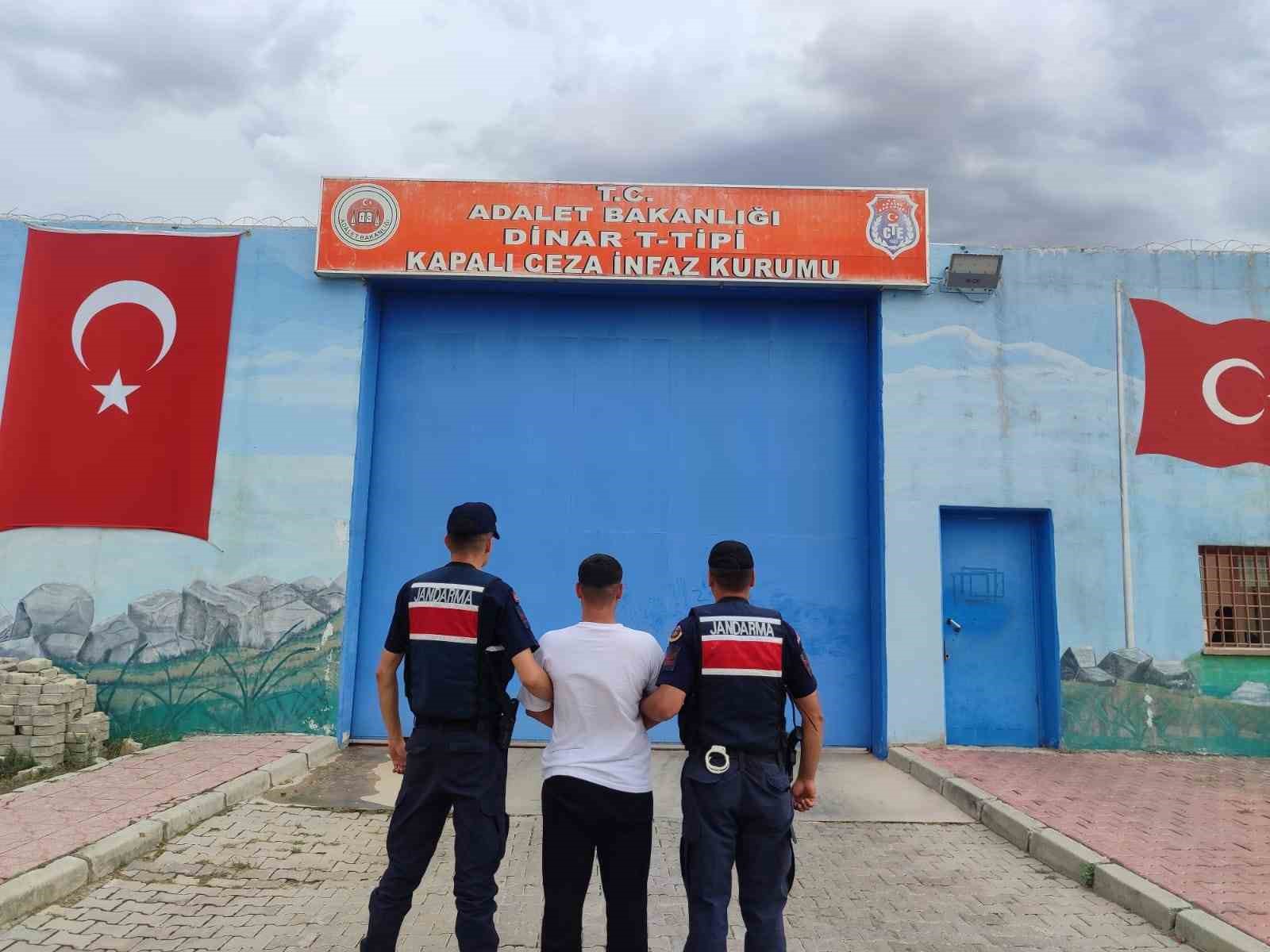 Afyonkarahisar’da jandarma ekipleri, sıkı bir takibin sonucu olarak hapis cezası