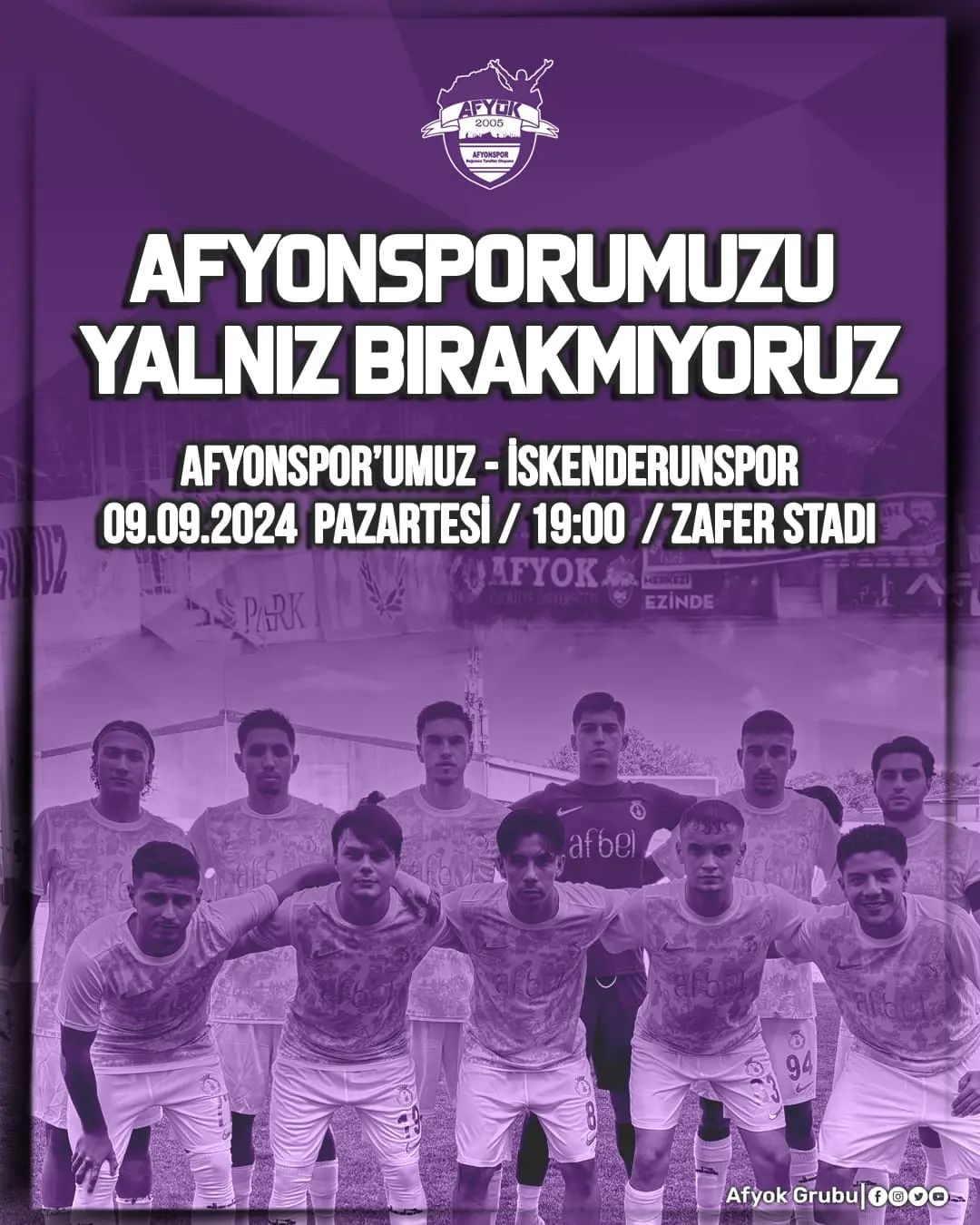 Afyonspor taraftarları, takımın kötü günlerinde yalnız bırakmamaya kararlı. Gençlerin öncülüğünde
