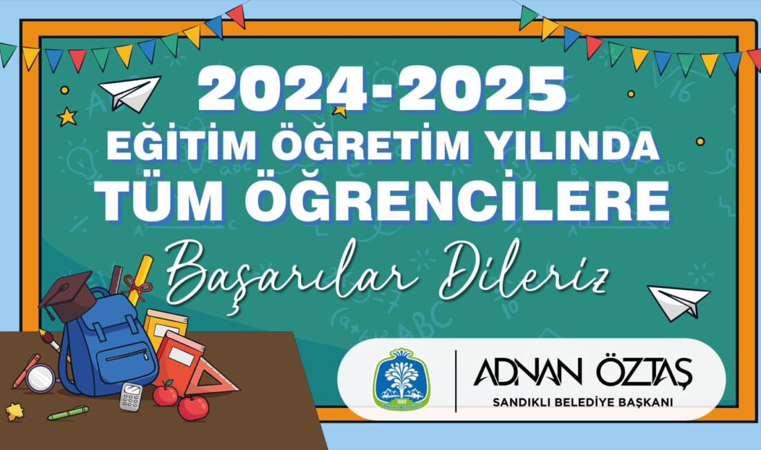Başkan Öztaş’tan Yeni Eğitim-Öğretim Yılı Mesajı! Sandıklı Belediye Başkanı Adnan Öztaş, 2024-2025 eğitim-öğretim yılına yönelik bir