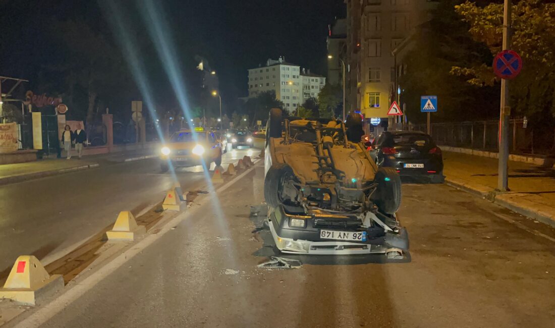 Eskişehir'de viraja hızlı girdiği için kontrolden çıkan ve karşı şeride