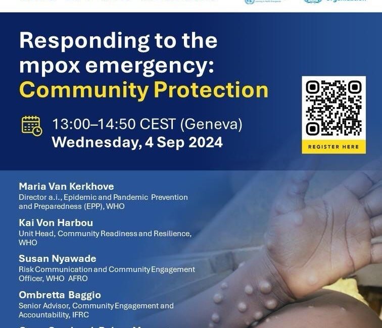 Dünya Sağlık Örgütü tarafından düzenlenen EPIWIN webinarında, "Mpox Acil Durumuna