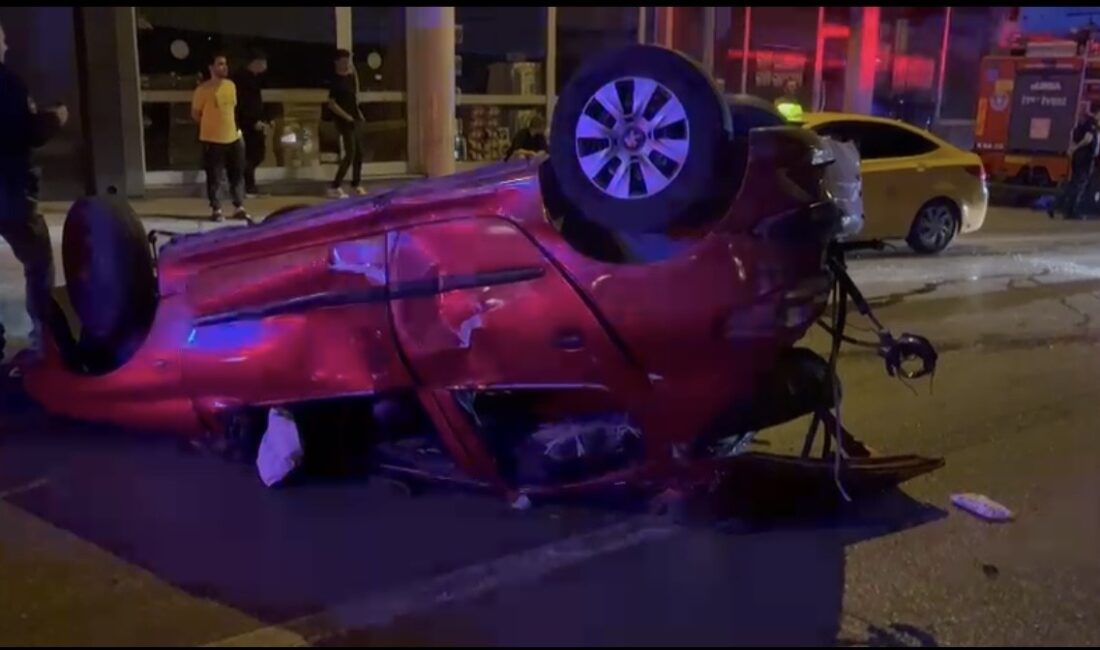 Bursa'nın Osmangazi ilçesinde yaşanan trafik kazası, gece saatlerinde endişe verici