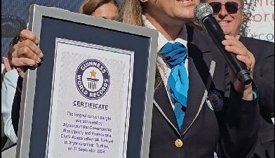 Cumhuriyetin 101. yılına özel olarak 101 metre uzunluğunda Türk lokumu