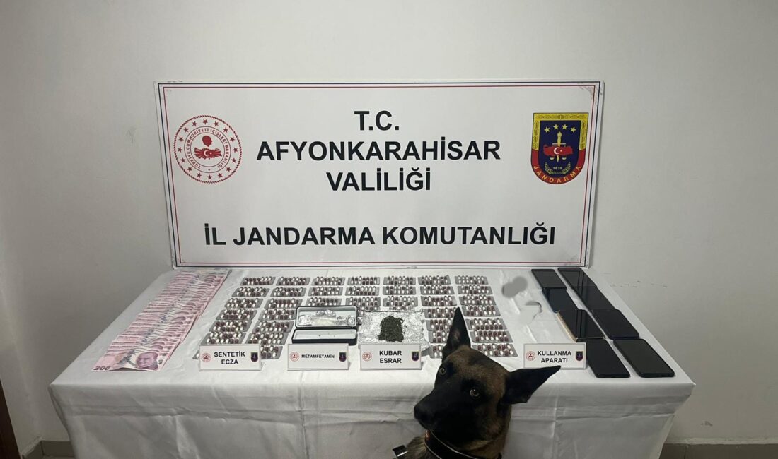 Afyonkarahisar İl Jandarma Komutanlığı, uyuşturucu ile mücadele kapsamında gerçekleştirdiği titiz