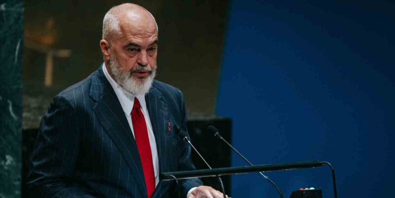 Arnavutluk Başbakanı Edi Rama Birleşmiş Milletler Geleceğin Zirvesi diyalog toplantısında
