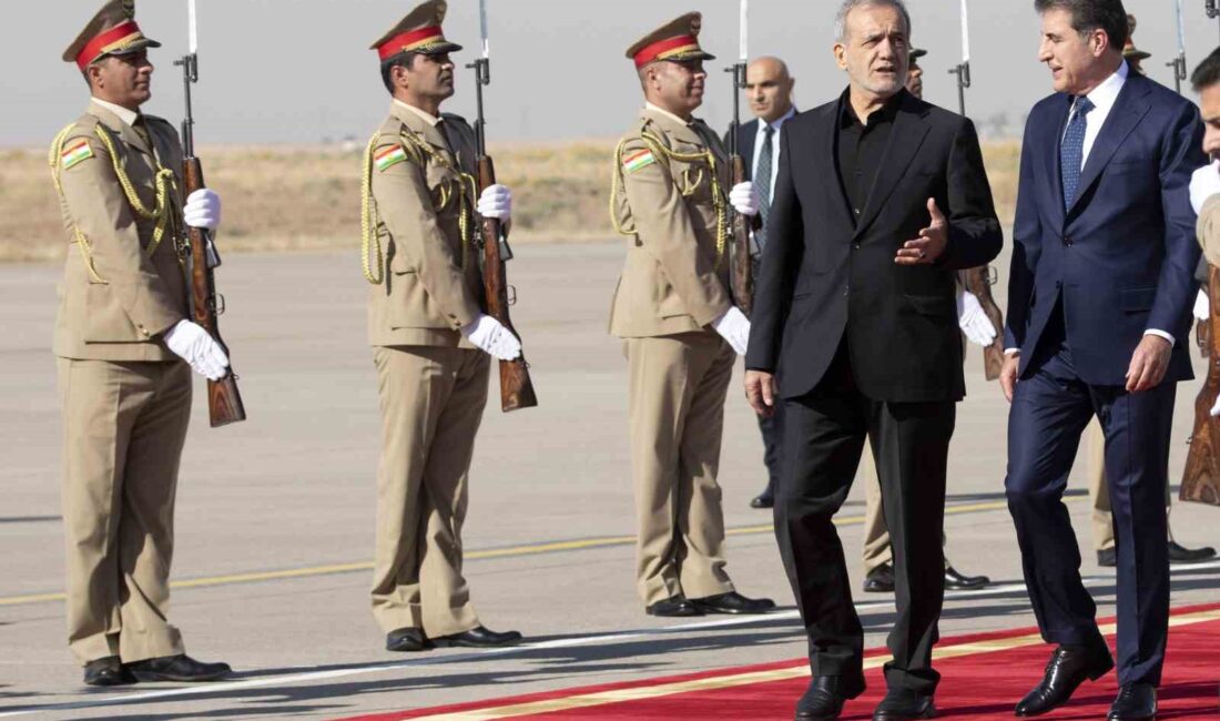 Irak Kürt Bölgesel Yönetimi (IKBY) Başkanı Neçirvan Barzani, İran Cumhurbaşkanı