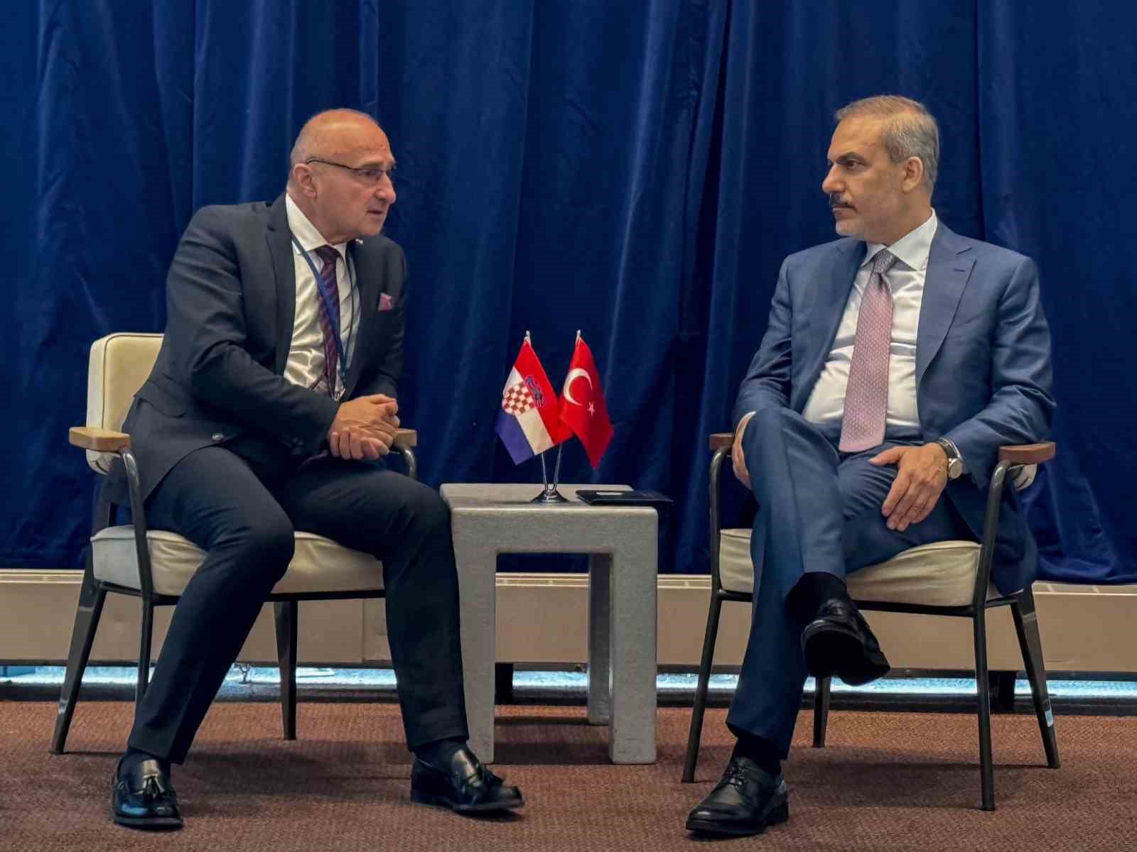 Dışişleri Bakanı Hakan Fidan, New York temasları çerçevesinde Hırvatistan Dışişleri