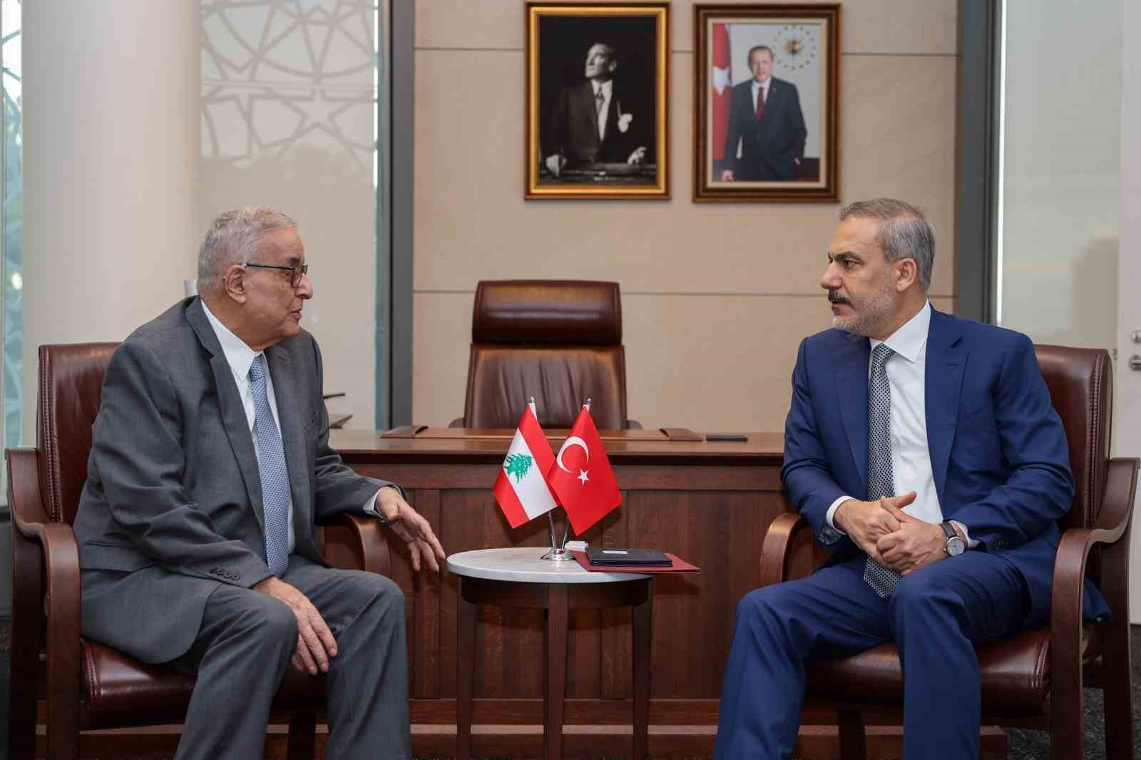 Dışişleri Bakanı Hakan Fidan, Lübnan Dışişleri Bakanı Abdullah Buhabib ile