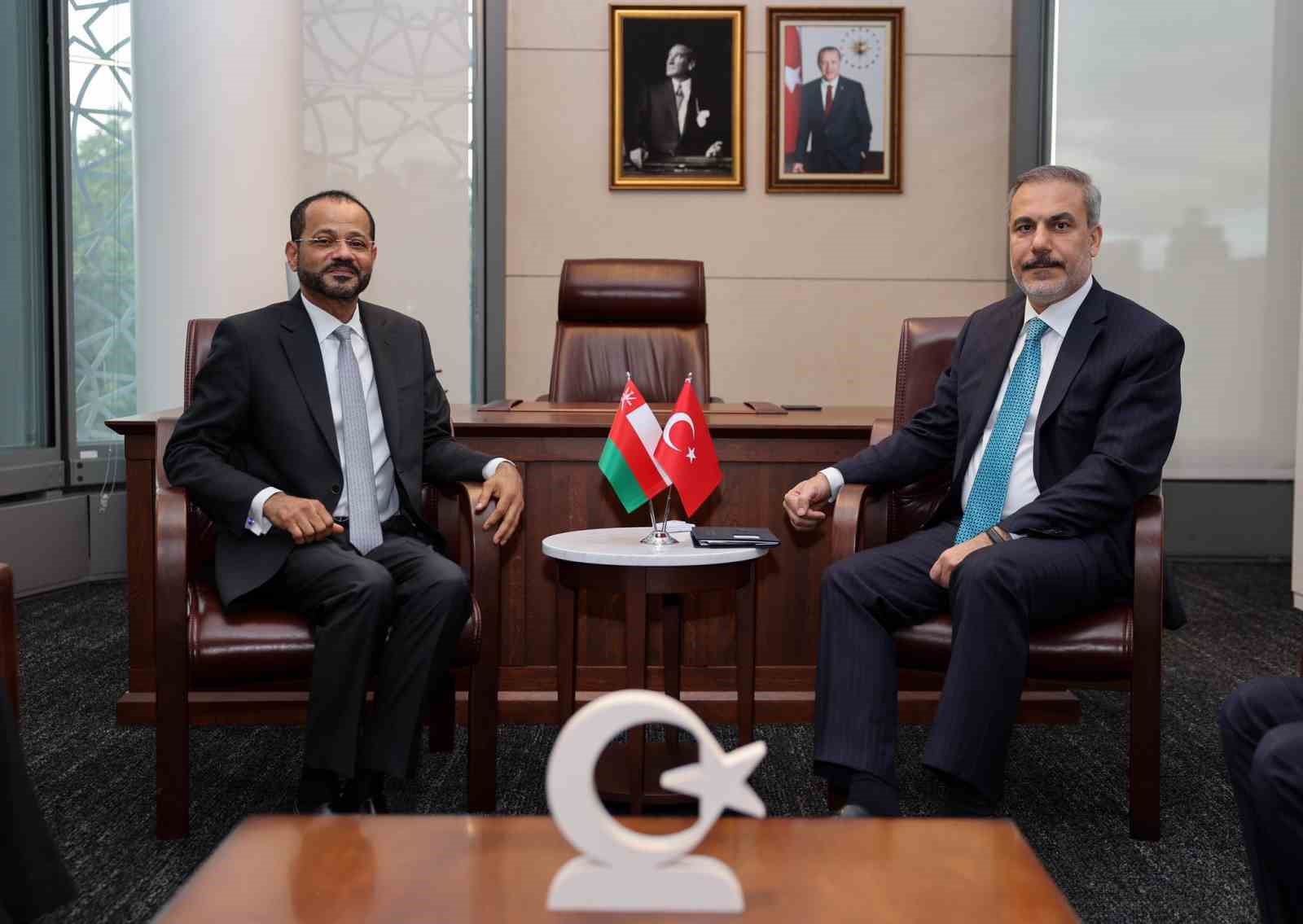 Dışişleri Bakanı Hakan Fidan Umman Dışişleri Bakanı Bedr bin Hamed