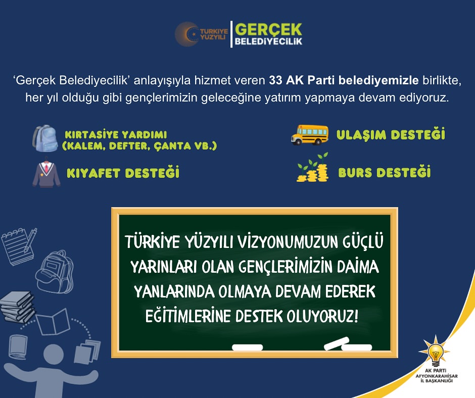 AK Parti, Türkiye Yüzyılı vizyonu doğrultusunda gençlerin eğitimine yönelik destek