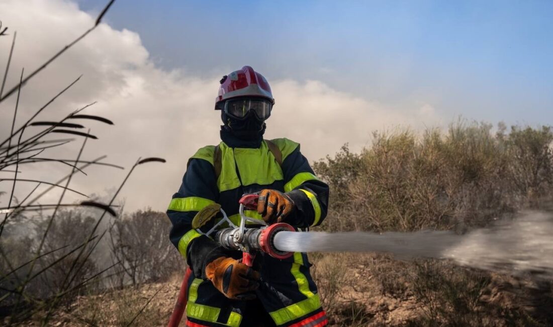 Fransa’nın Doğu Pireneler bölgesinde çıkan orman yangını 400 hektarlık alanı