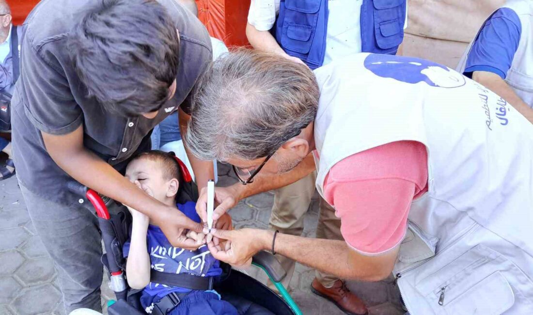 Filistin Sağlık Bakanlığı, Gazze’de başlatılan çocuk felci aşı kampanyasında iki