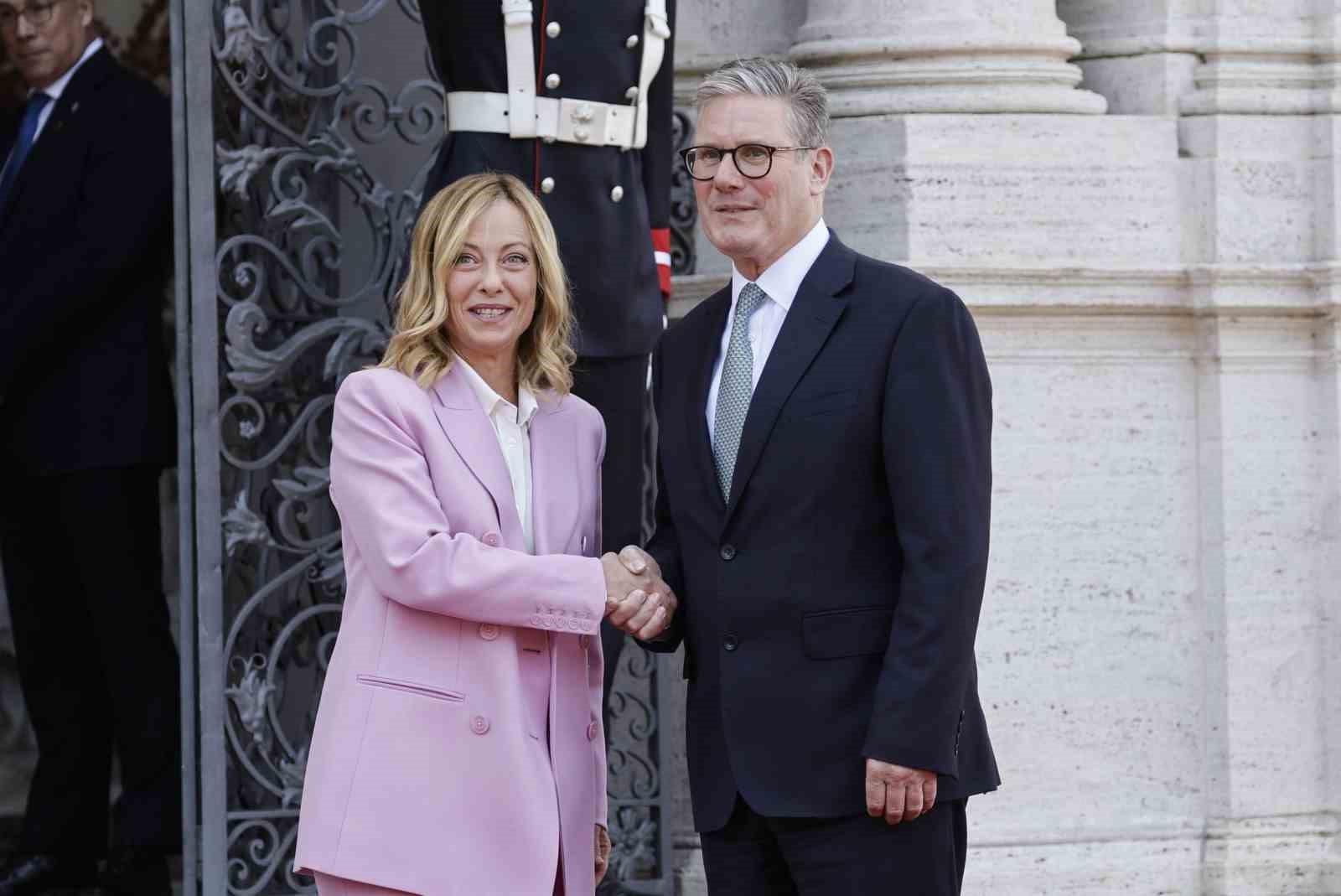 İngiltere Başbakanı Keir Starmer ve İtalya Başbakanı Giorgia Meloni, Roma’da