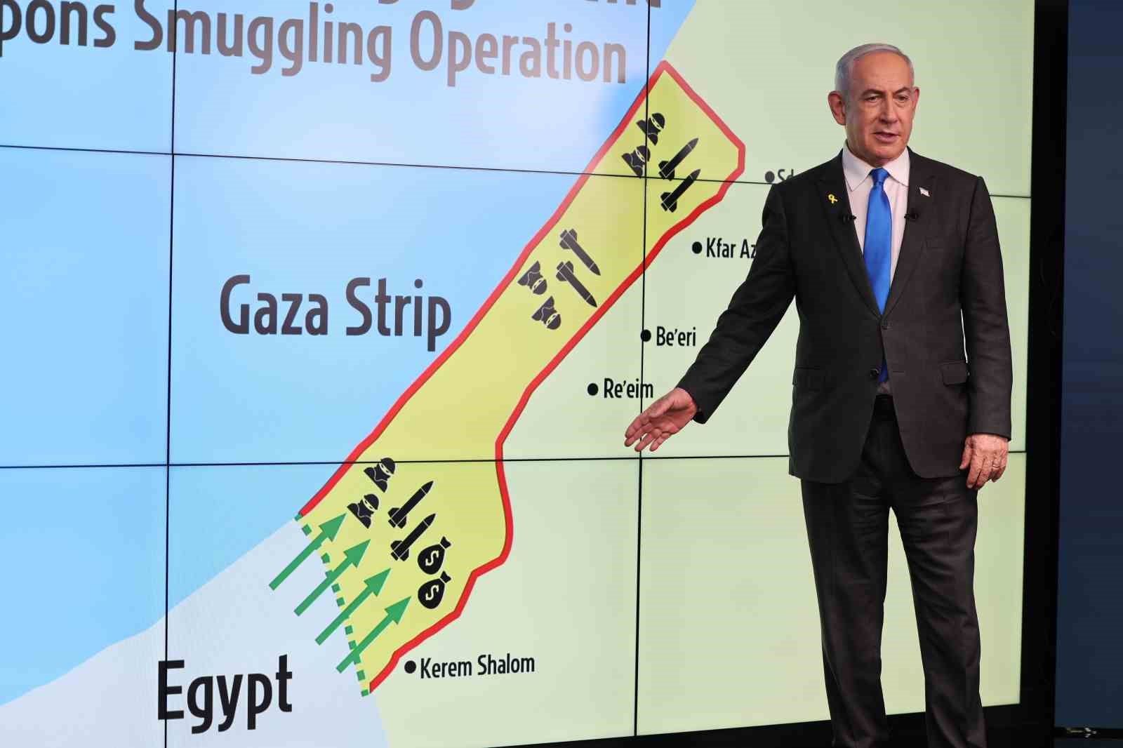 İSRAİL BAŞBAKANI BİNYAMİN NETANYAHU, İSRAİL GÜÇLERİNİN MISIR VE GAZZE ŞERİDİ