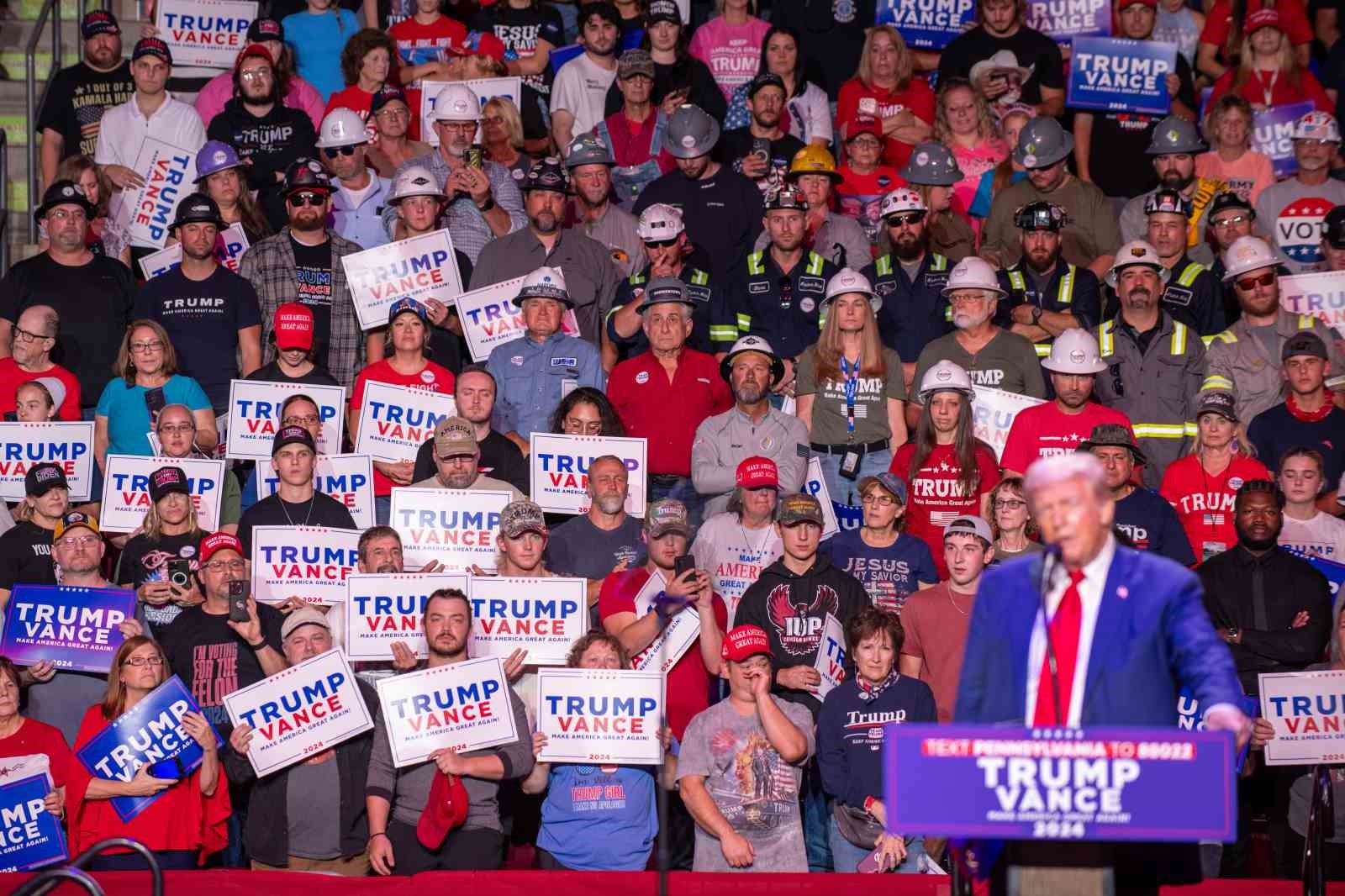 Eski ABD Başkanı ve Cumhuriyetçilerin Başkan adayı Donald Trump, Pensilvanya’da