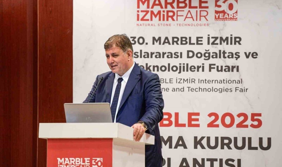 İzmir Büyükşehir Belediye Başkanı Dr. Cemil Tugay, doğal taş sektöründe