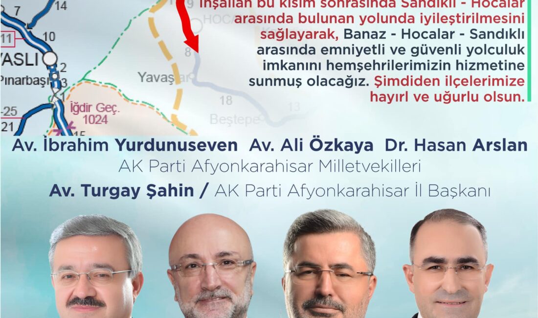Banaz - Hocalar yolu iyileştirmesi Kasım ayında ihaleye çıkacak. AK