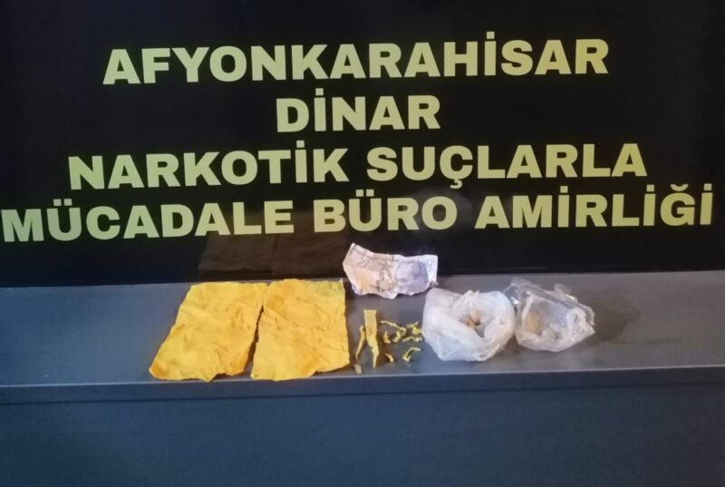 Afyonkarahisar’da eroin ve bin 478 içimlik sentetik peçeteye emdirilmiş bonzai