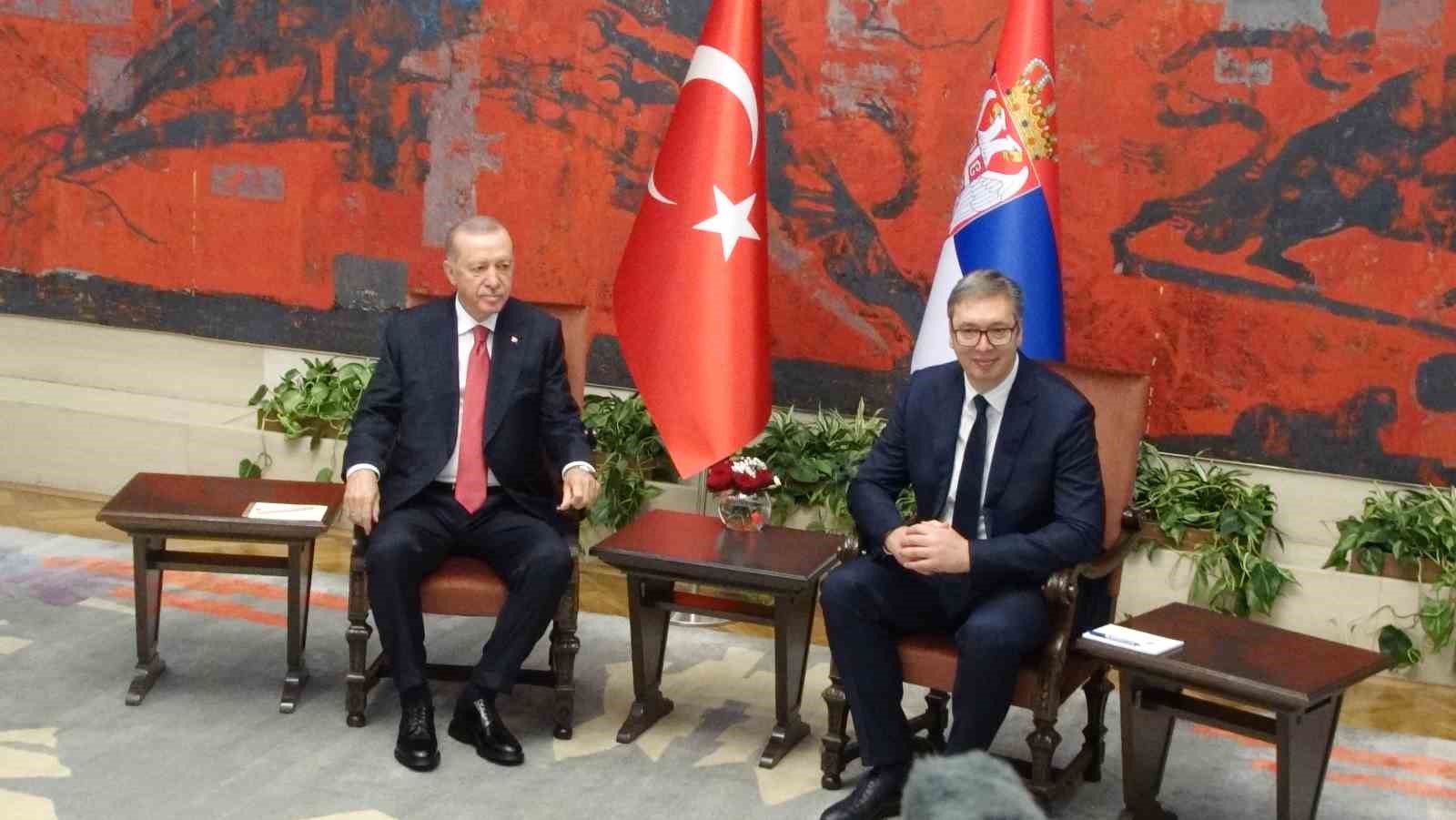 CUMHURBAŞKANI RECEP TAYYİP ERDOĞAN, SIRBİSTAN CUMHURBAŞKANI ALEKSANDAR VUCİC İLE SIRBİSTAN