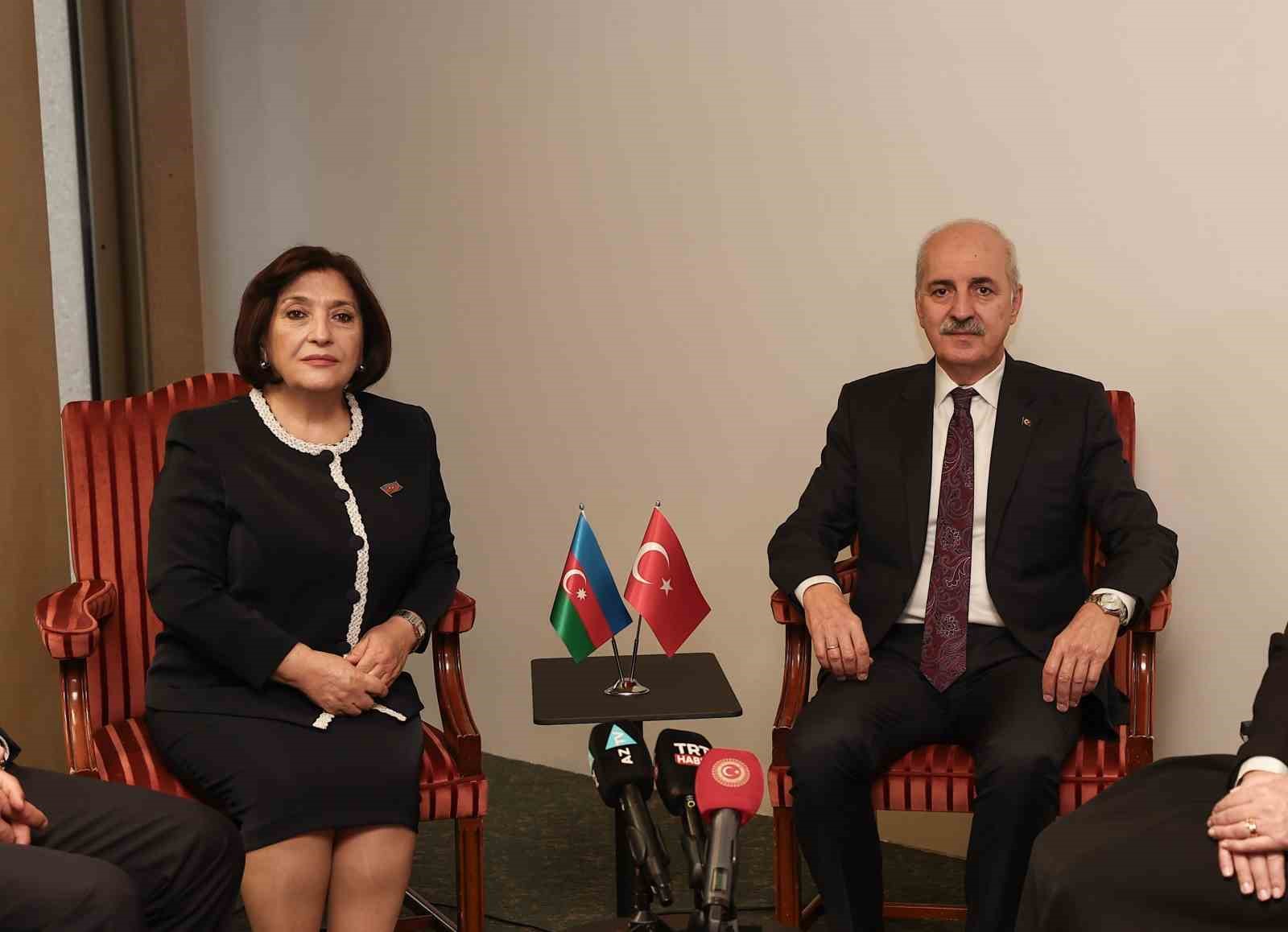 TBMM BAŞKANI NUMAN KURTULMUŞ, AZERBAYCAN MİLLİ MECLİS BAŞKANI SAHİBA GAFAROVA