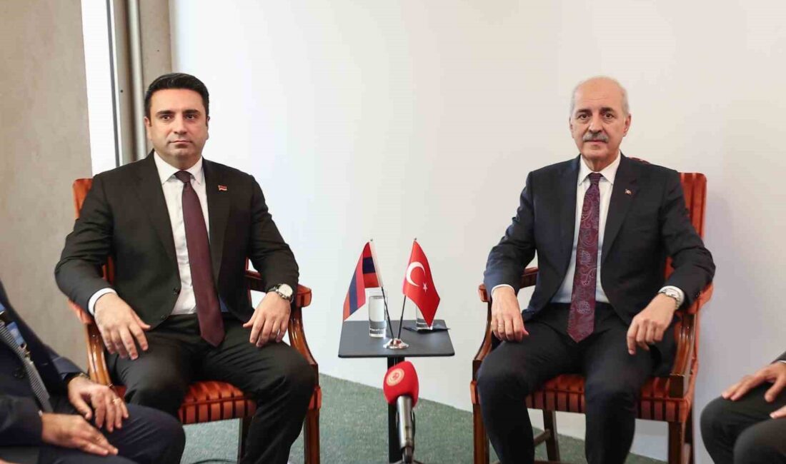 TBMM Başkanı Numan Kurtulmuş, Ermenistan Meclis Başkanı Alen Simonyan ile