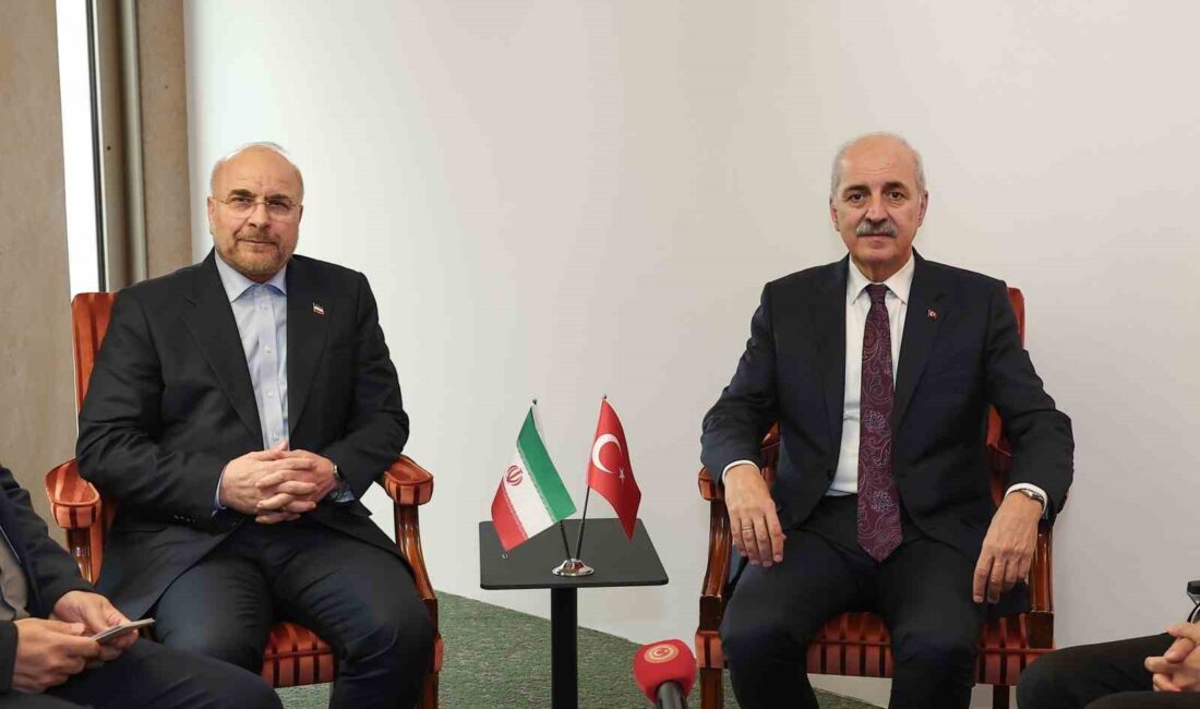 TBMM BAŞKANI KURTULMUŞ, İRAN İSLAMİ ŞURA MECLİSİ BAŞKANI GALİBAF İLE