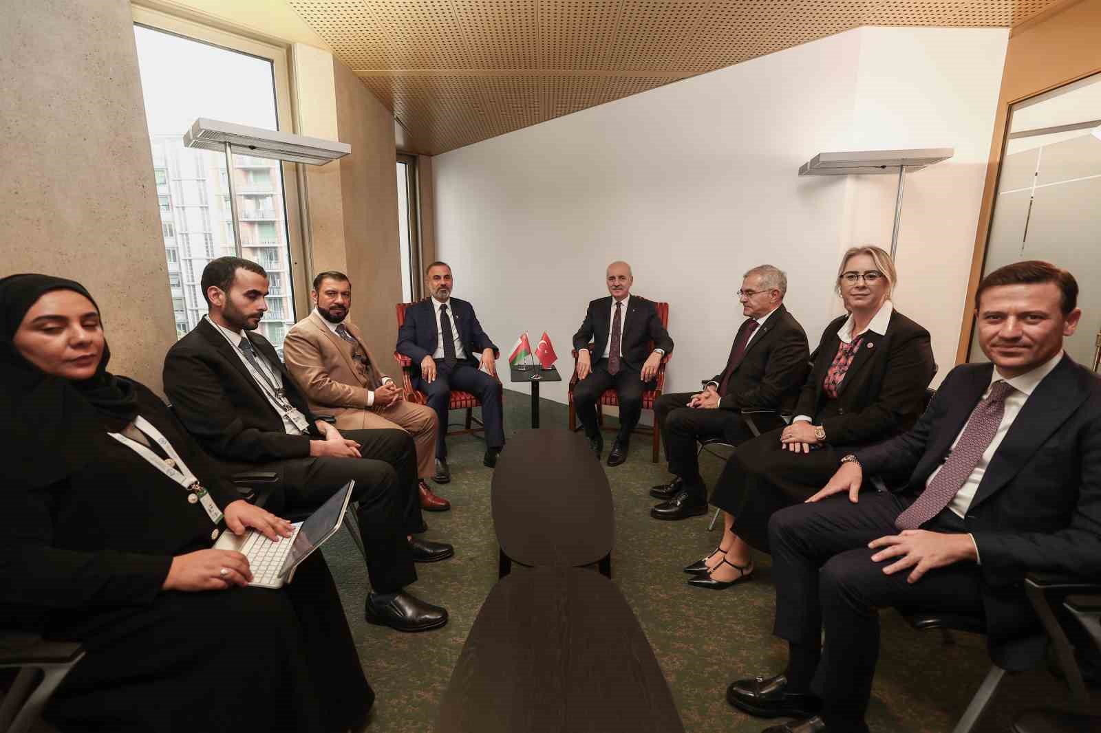 TBMM Başkanı Numan Kurtulmuş, Cenevre’de Umman Sultanlığı Şura Meclisi Başkanı