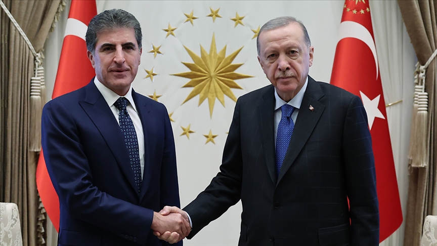 Cumhurbaşkanı Recep Tayyip Erdoğan, Irak Kürt Bölgesel Yönetimi (IKBY) Başkanı