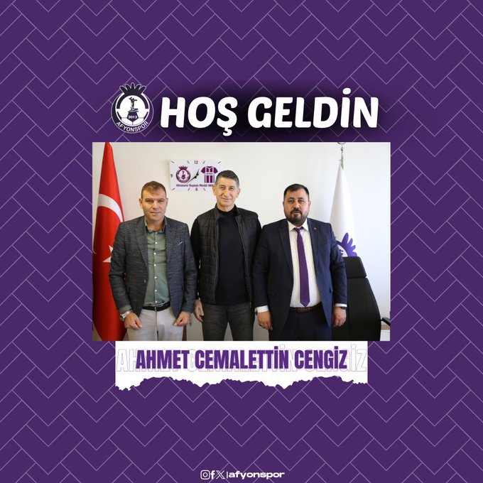 Afyonspor, Teknik Direktörlük görevine Ahmet Cemalettin Cengiz’i getirdi. Cengiz’in ekibi