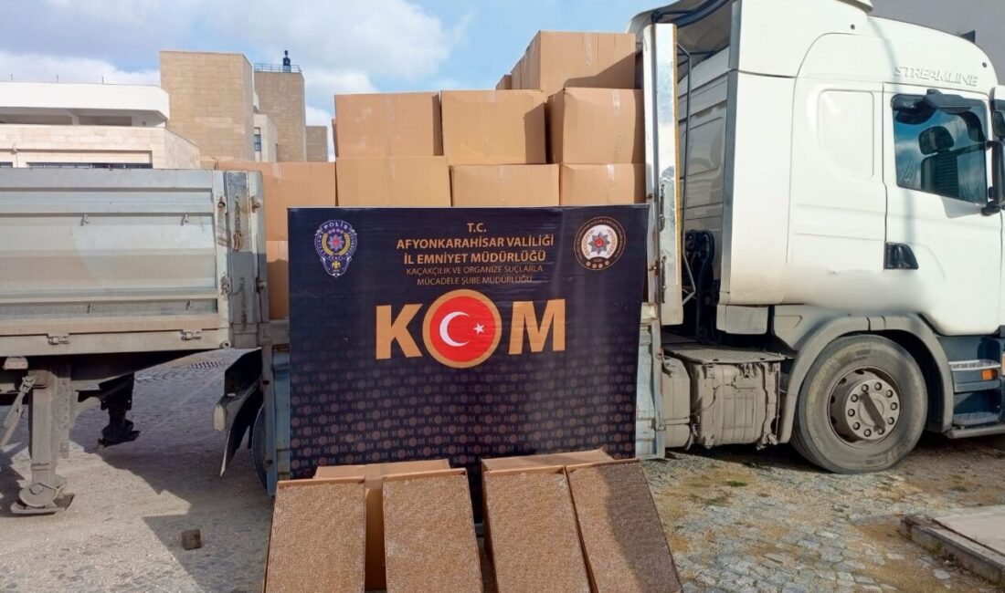 AFYONKARAHİSAR (AA) – Afyonkarahisar'da şüphe üzerine durdurulan tırda 1,5 milyon