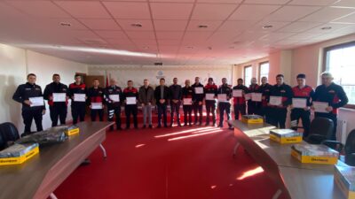 Bolvadin Belediyesi İtfaiye Müdürlüğü ekipleri, Afet ve Yangınla Mücadele Sertifika