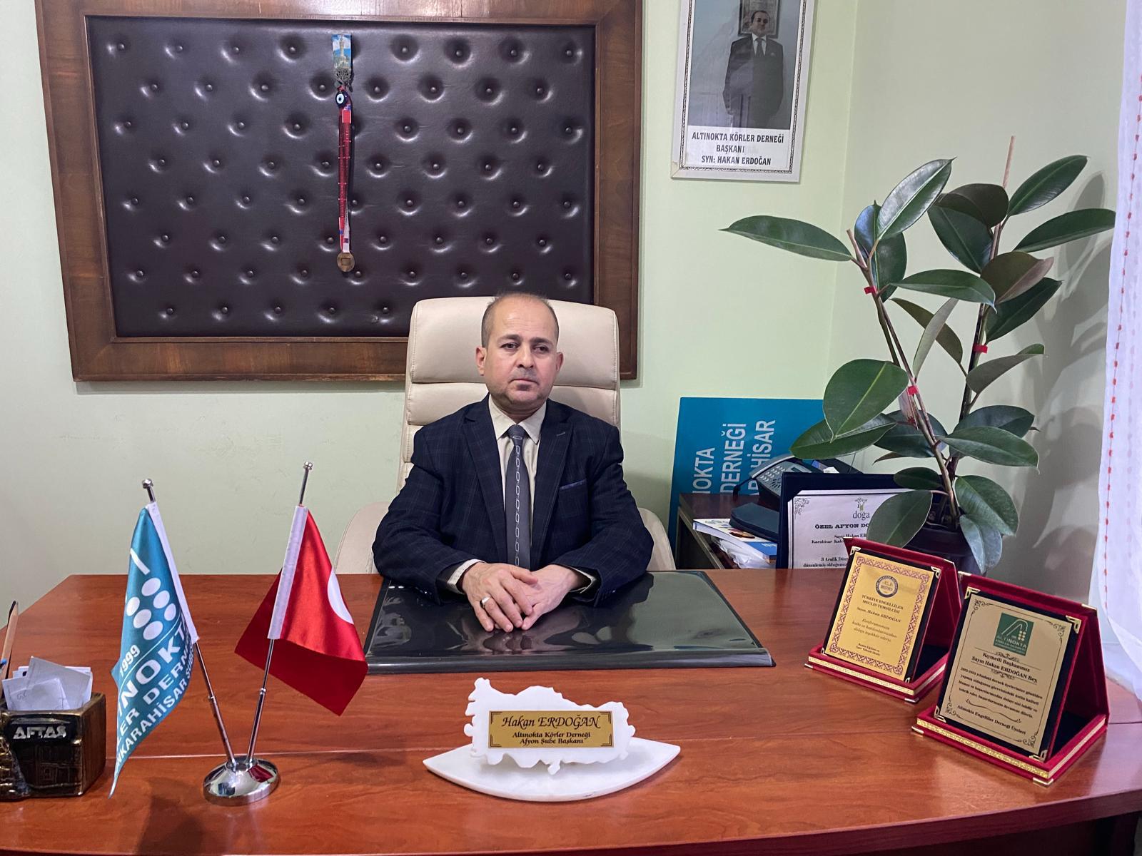 Altınokta Körler Derneği Afyonkarahisar Şube Başkanı Hakan Erdoğan, 3 Aralık