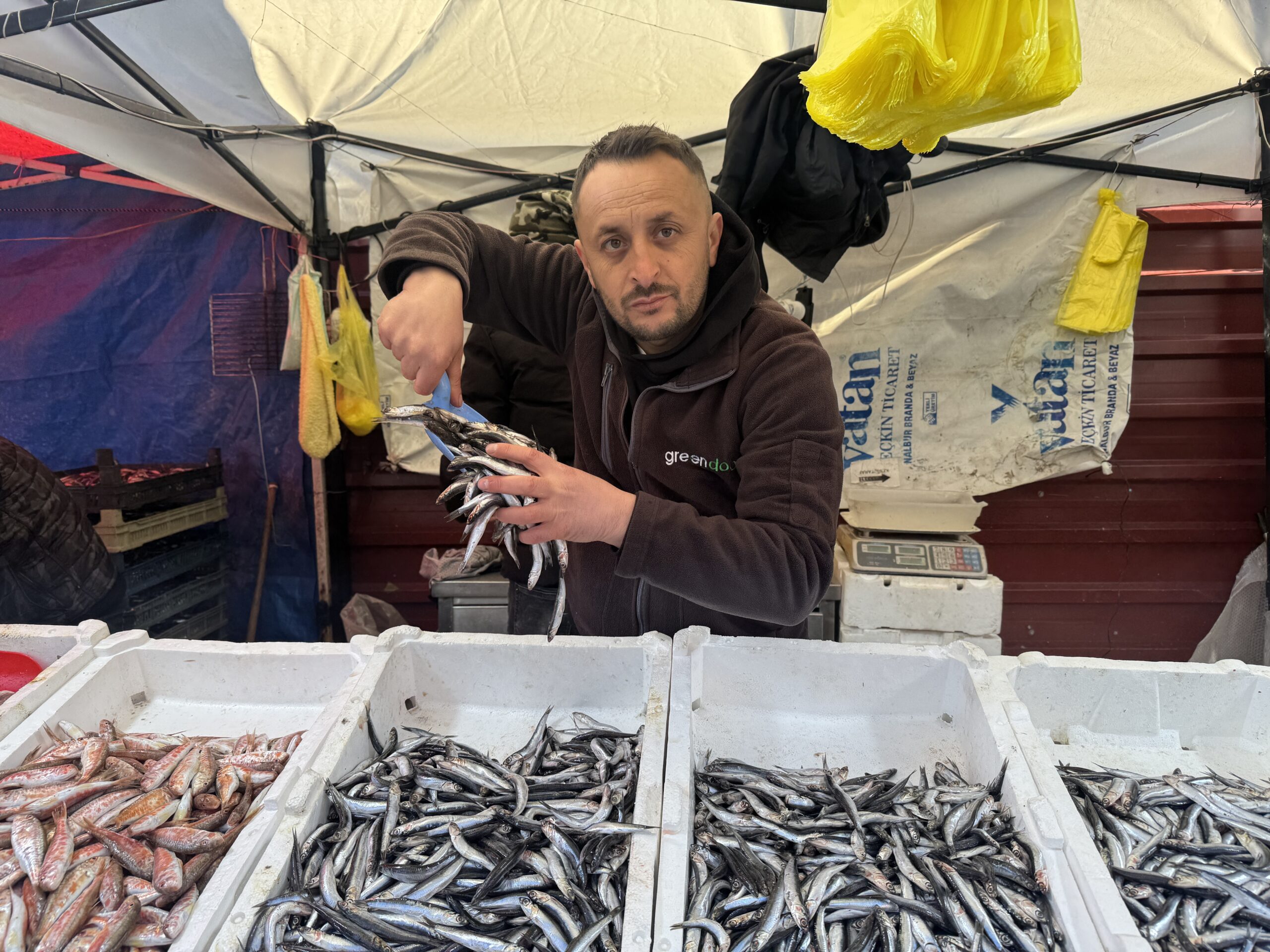Zonguldak'ta havaların soğumasıyla birlikte balık fiyatları yükseldi.