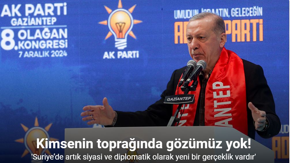 Cumhurbaşkanı Recep Tayyip Erdoğan, AK Parti Gaziantep 8. İl Kongresine