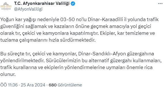 Afyonkarahisar'a Kar Geliyor Valilik Uyardı 4 Afyonkarahisar'a Kar Geliyor Valilik Uyardı