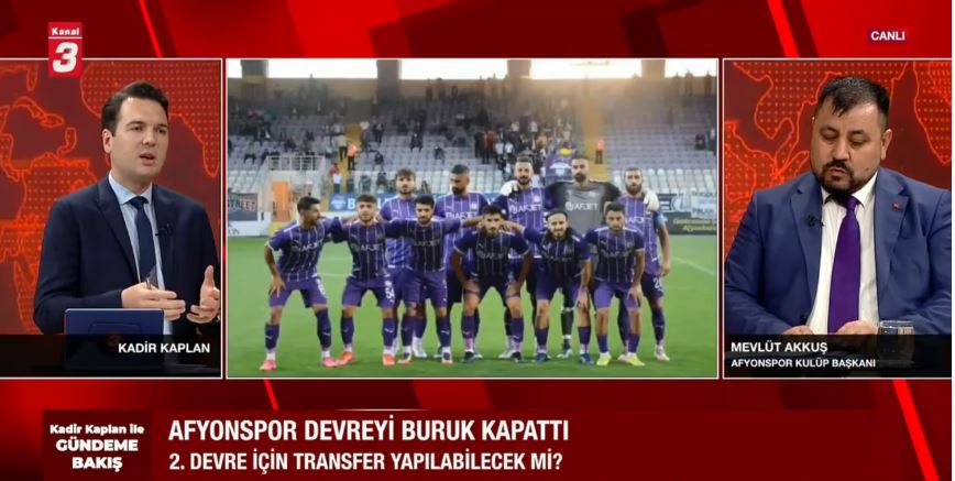 Afyonspor devre arasını galibiyetsiz, eksi 2 puanla kapattı. kritik tarih