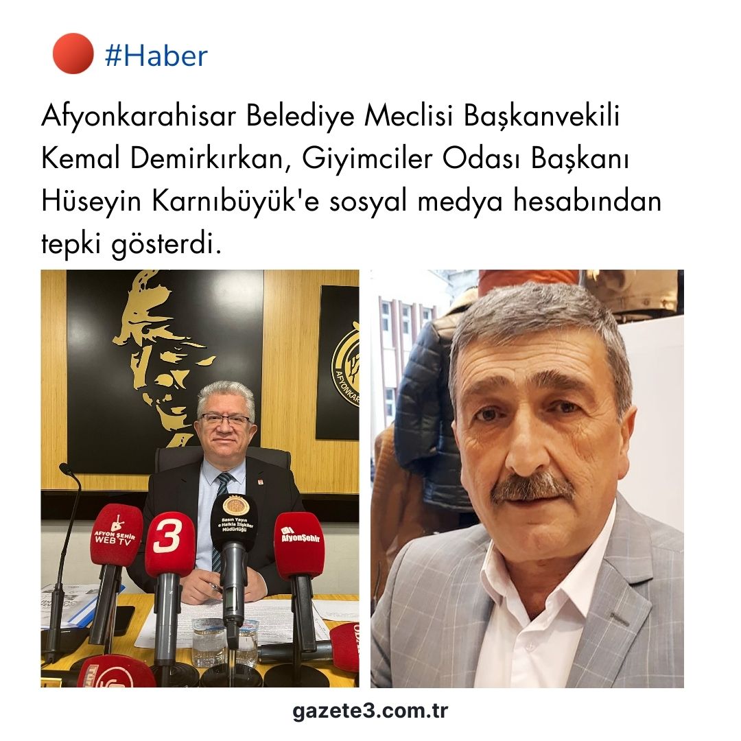 Afyonkarahisar Belediye Meclisi Başkanvekili Kemal Demirkırkan, Giyimciler Odası Başkanı Hüseyin