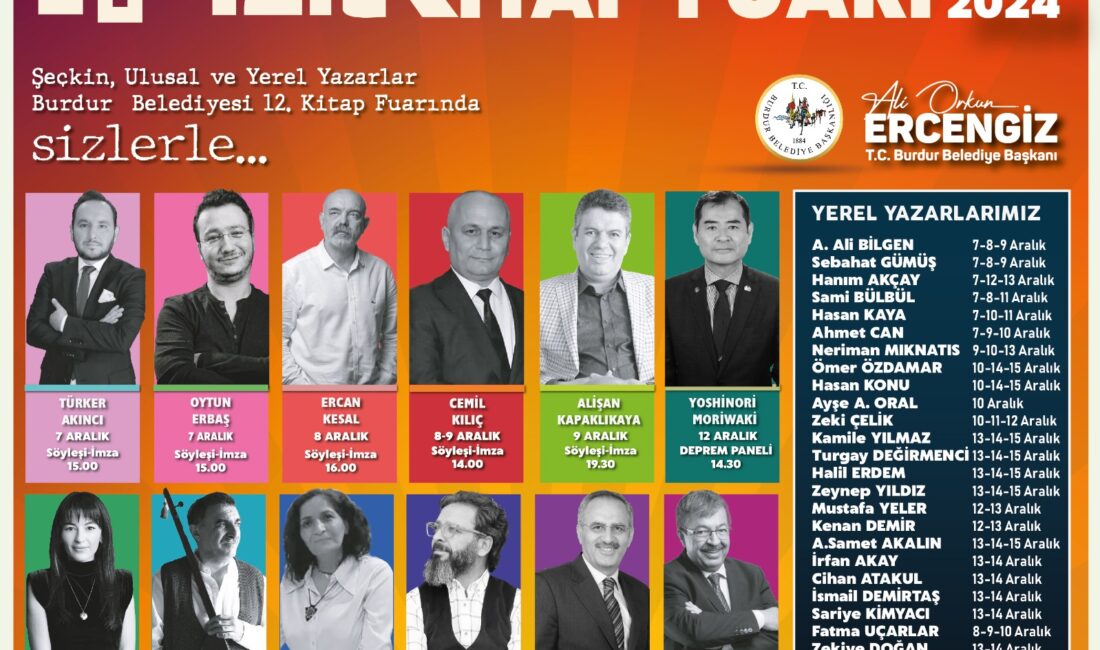 Burdur Belediyesi tarafından düzenlenen 12. Kitap Fuarı 7 Aralık’ta Burdur Belediyesi Konferans