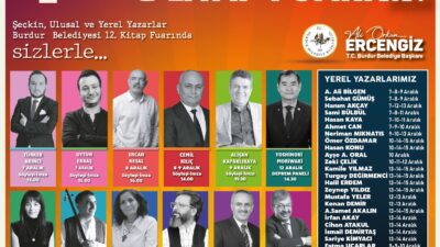 Burdur Belediyesi tarafından düzenlenen 12. Kitap Fuarı 7 Aralık’ta Burdur Belediyesi Konferans
