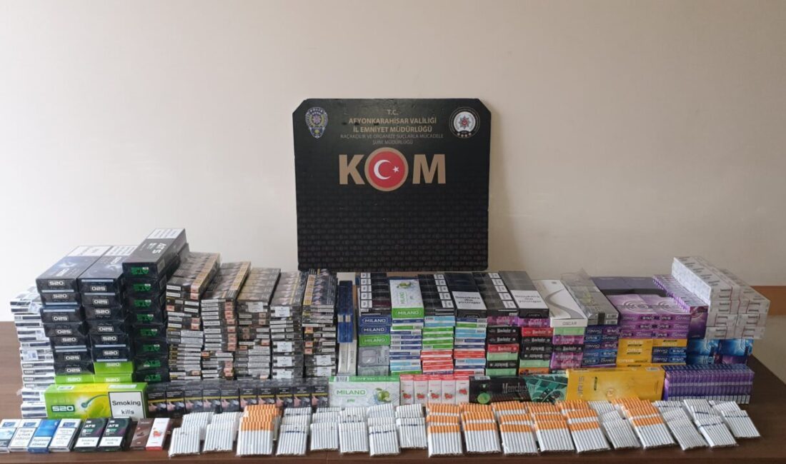 AFYONKARAHİSAR (AA) – Afyonkarahisar'ın Sandıklı ilçesinde iş yerinde kaçak sigara