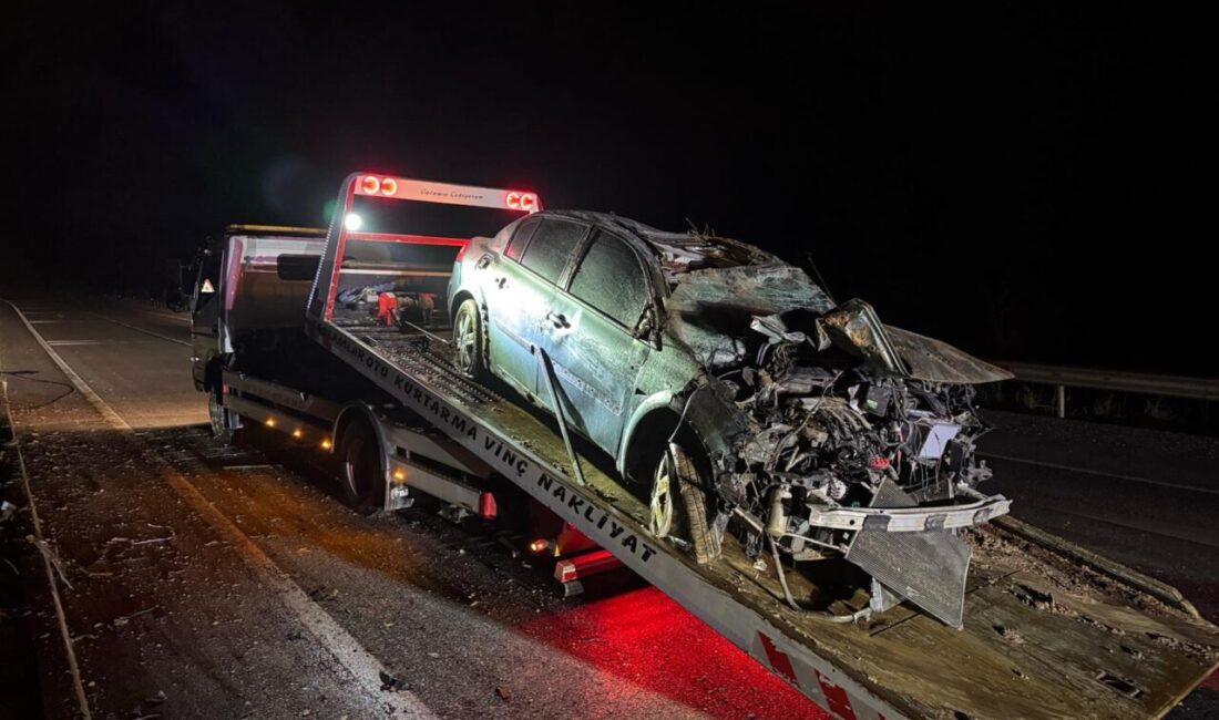  Afyonkarahisar'ın Emirdağ ilçesinde, refüje çarpan otomobilin sürücüsü, kaldırıldığı hastanede yaşamını