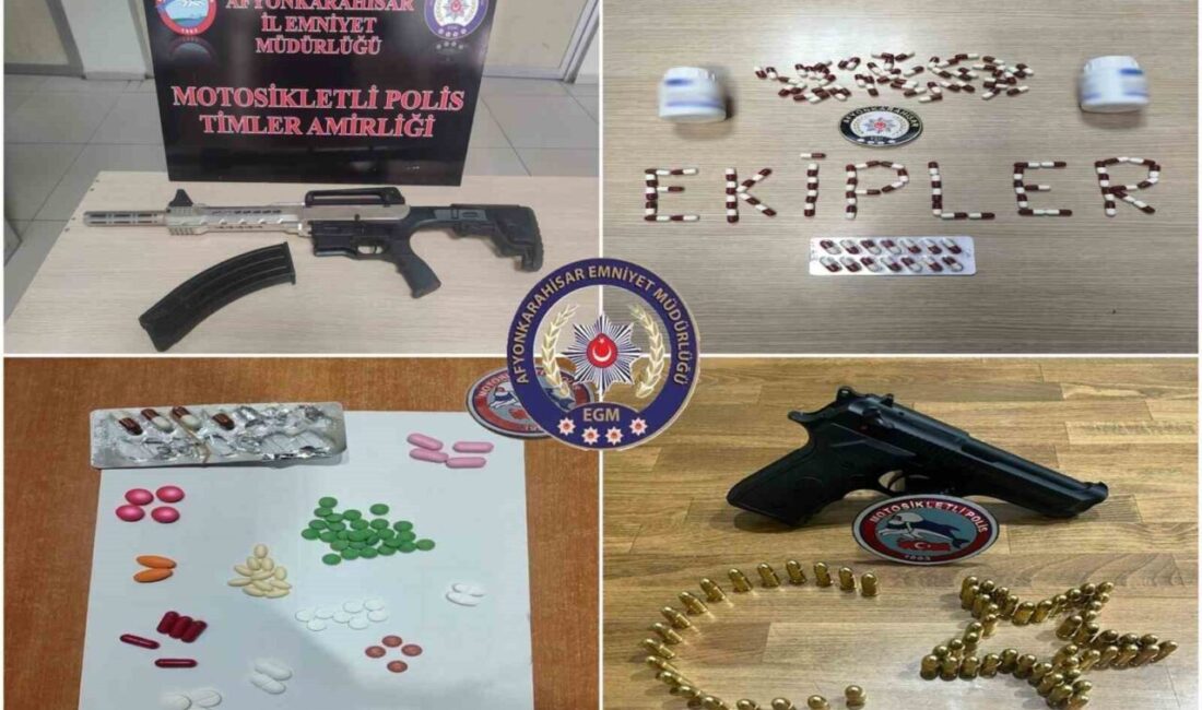 Afyonkarahisar’da polis tarafından kent merkezi ve kız öğrenci yurtları çevresinde
