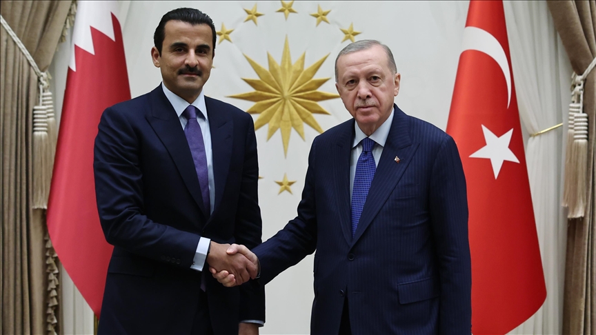 Cumhurbaşkanı Recep Tayyip Erdoğan, Katar Emiri Şeyh Temim bin Hamed