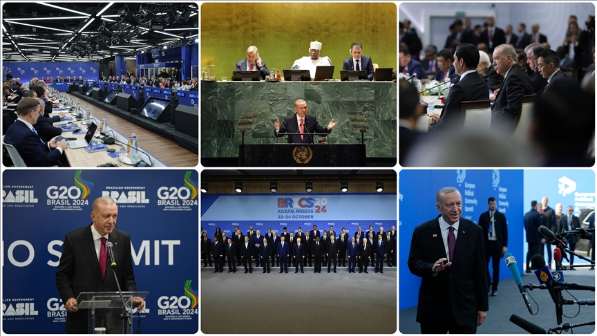 Cumhurbaşkanı Recep Tayyip Erdoğan, 2024 yılı boyunca uluslararası temaslarını yoğun