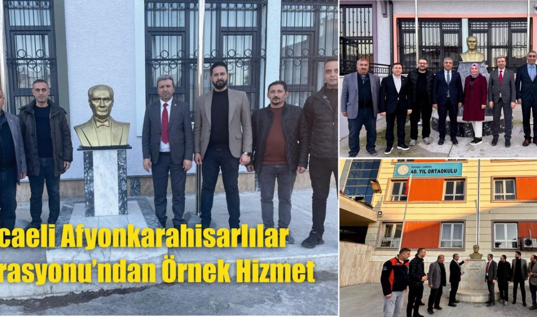 Kocaeli Afyonkarahisarlılar Federasyonu, Darıca’da hizmet veren çeşitli okullara Atatürk büstü