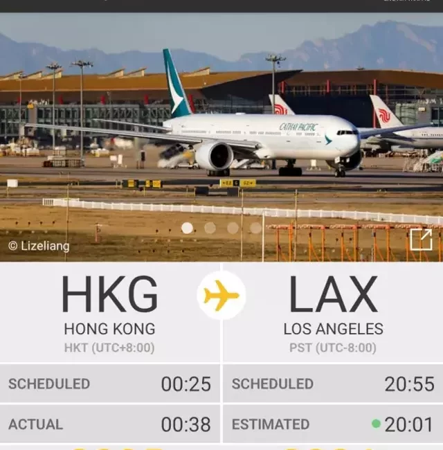 2025'te Kalktı, 2024'te İndi: Hong Kong'dan Los Angeles'a İlginç Uçuş