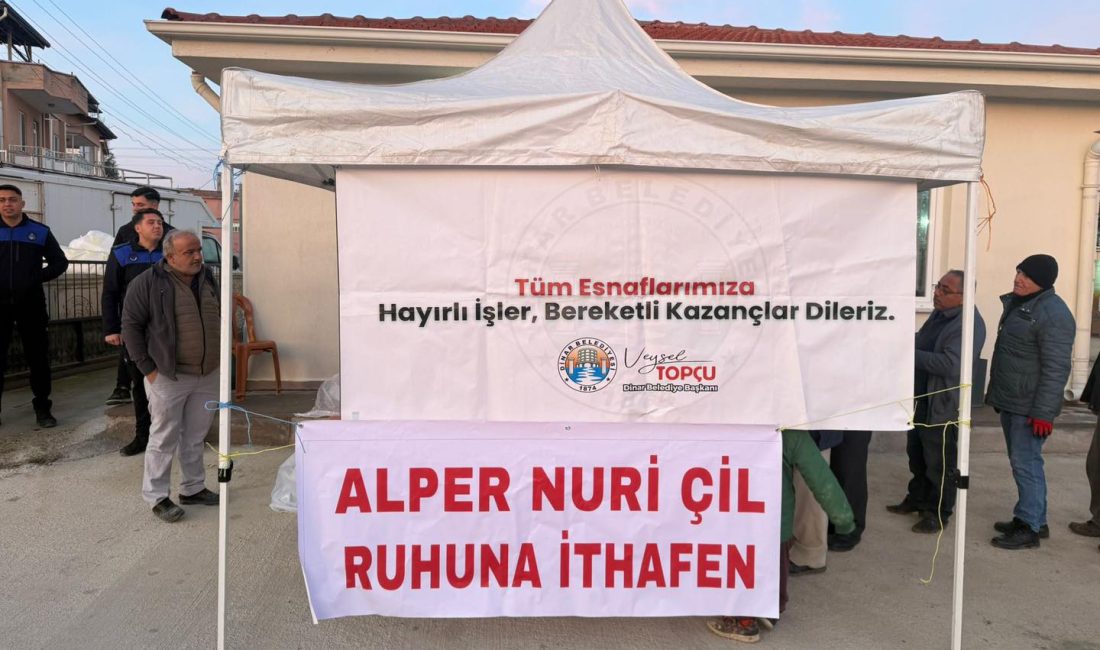 Dinar Belediye Başkanı Veysel Topçu’nun talimatıyla başlatılan Salı Pazarı esnaflarına