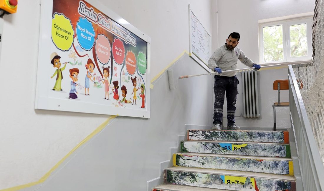 Manisa’daki Yeniköy Atatürk İlkokulu ve Ortaokulu sömestr tatilinde Şehzadeler Belediyesi